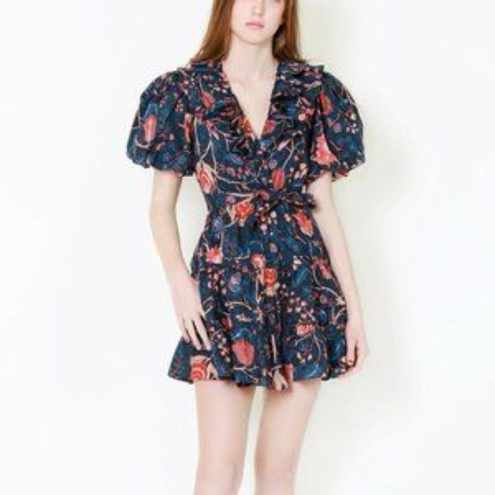 Ulla Johnson Floral Puff Sleeve Dress